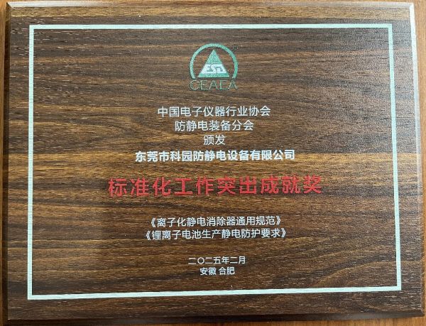 Outstanding Achievement Award for Standardization Work